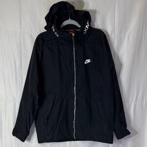 Nike Air Max Windbreaker Jacket Black Full Zip Hooded Men’s M
